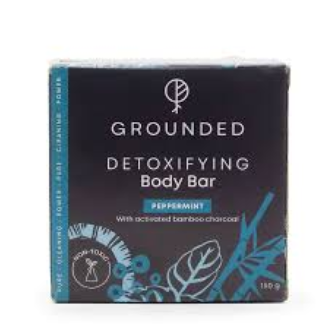 GROUNDED B/BAR DETOXIFYING CHARCOAL N P/MINT 150G